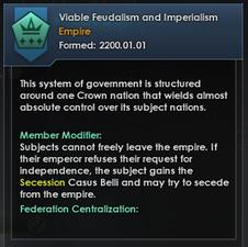 可行的封建主义和帝国主义 - 帝国联邦(Viable Feudalism and Imperialism - Empire Federation) mod | 群星